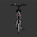 White Bicycle With Pink Accents Black Seat And Rear Rack For Leisure Rides