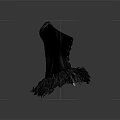 Black Corset With Feather Trim And Decorative Buttons For Fashionable Outfits