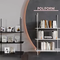 Books Book Floor Bookshelf Solid Wood Bookshelf Storage Rack 3d model
