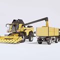 combine tractor 3d model