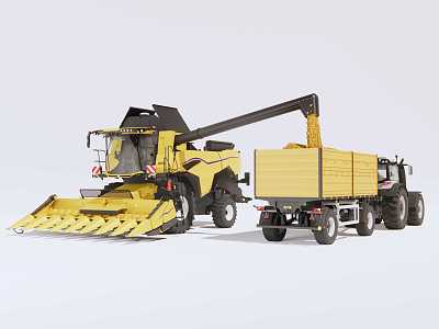 combine tractor 3d model