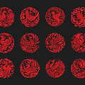 Phoenix National Tide Phoenix Elements Classical Phoenix Undead Bird King of Birds Firebird Color Phoenix Yu Pei Phoenix Tattoo Phoenix Decoration 3d model