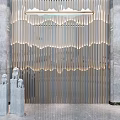 Light luxury background wall 3d model