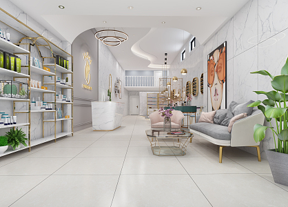 Light Luxury Beauty Salon 3d model