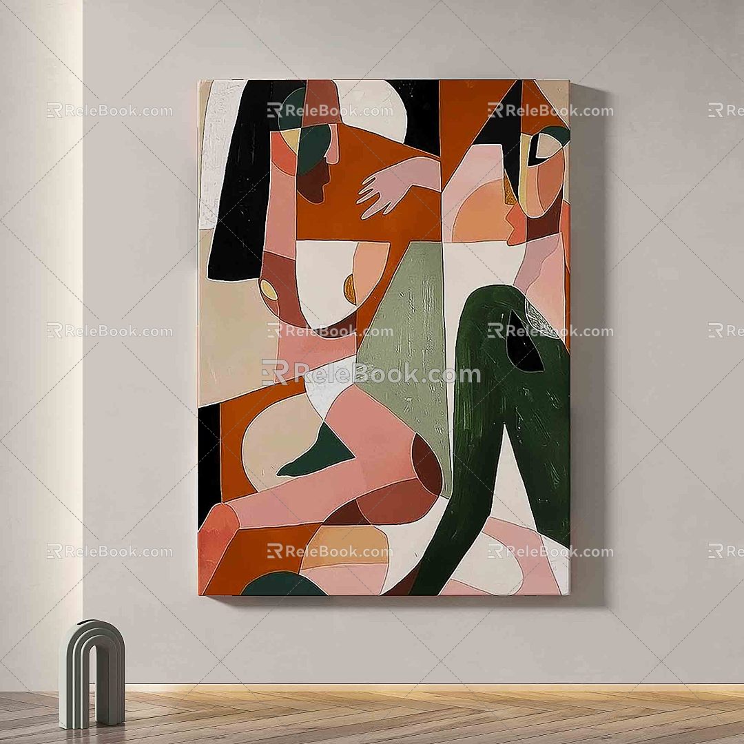 Modern minimalist abstract decorative painting model