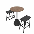 Modern Black Bar Stools With Sturdy Legs And Comfortable Seats Next To Bar Counter