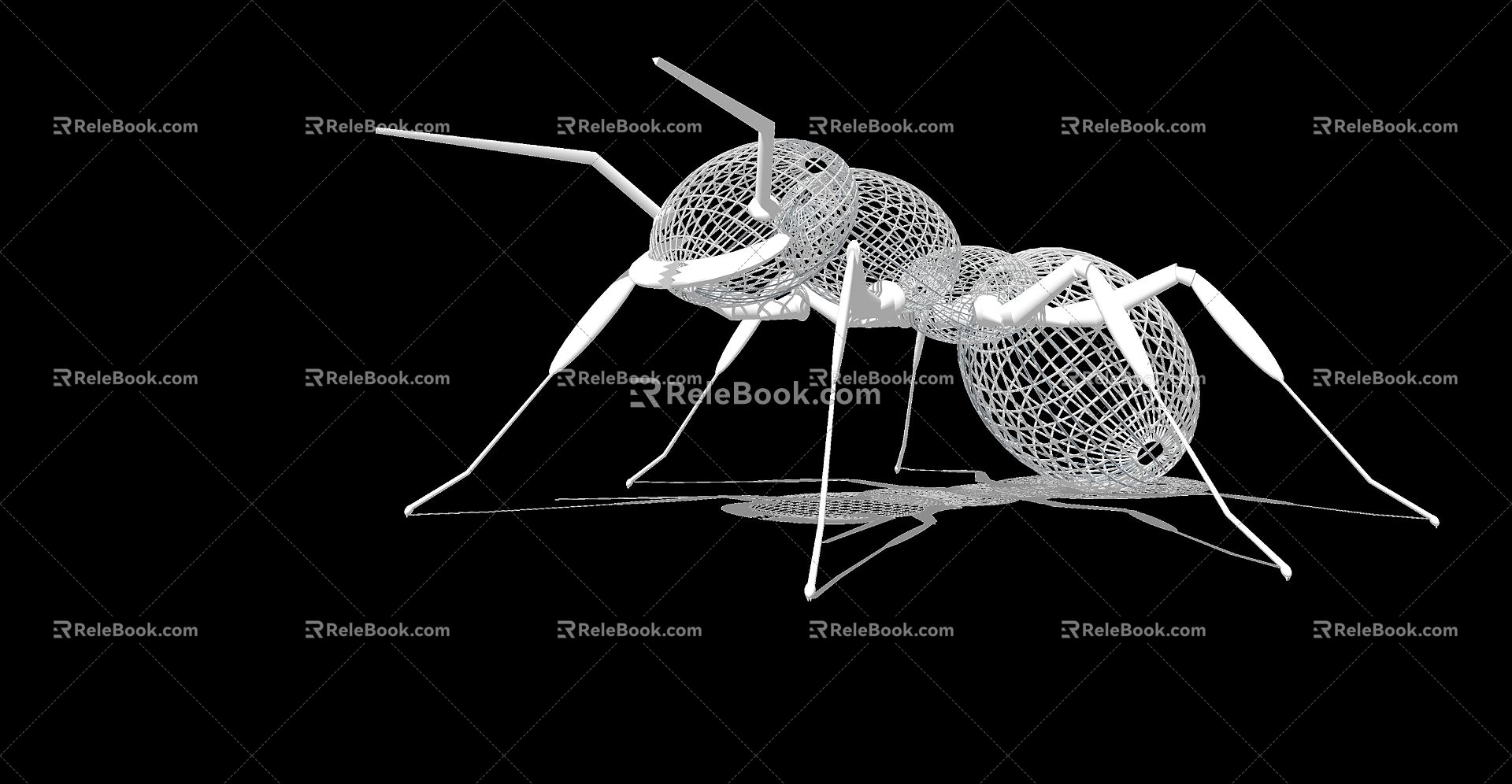 Modern City Sculpture Ant Landscape Sculpture 3d model