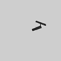 Black Adjustable Track Mounted Spotlight with Focused Beam for Indoor Lighting