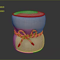 Soft Pink Cylindrical Daily Living Product With Decorative Rope Knot And Comfortable Fabric