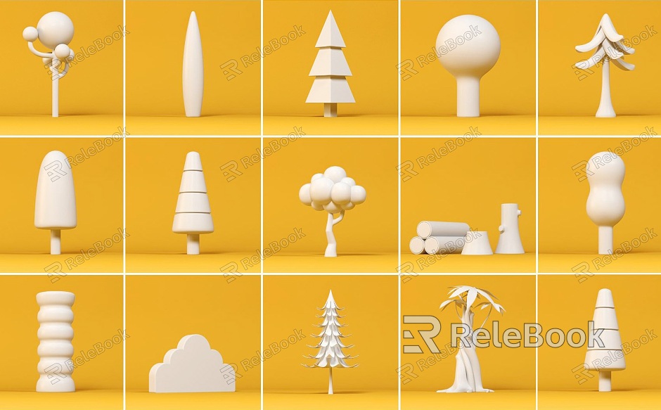 Tree Modeling Toy Hand-held Bookstore Tree Toy Hand-held Ornaments Creative Trees White Model Artistic Trees model