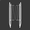 Fitness Sled Machine With Black Platform And Silver Metal Frame For Strength Training