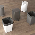 Bathroom Accessories Trash Bins in Different Colors with Lids and Pedal Design