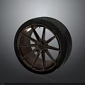 Car Wheel Assembly With Copper Rim And Black Rubber Tire For Automotive Use