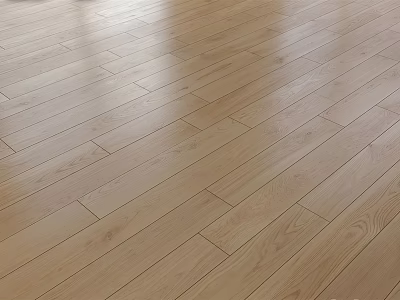 Indoor Light Colored Wooden Flooring With Natural Wood Grain Smooth Surface And Neat Installation 3d model