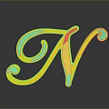 Golden Decorative Letter N Shiny Home Decor Household Daily Use Item With Reflection