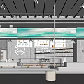 Modern Milk Tea Shop Interior With Open Counter Display Case And Menu Board
