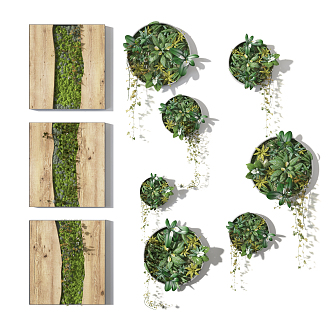 Nordic Plant Wall 3d model