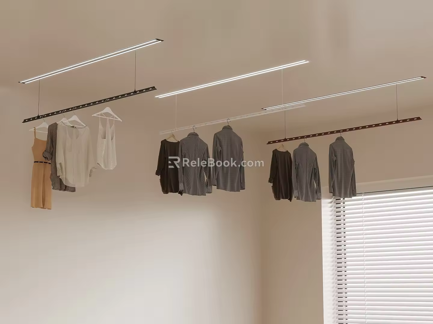 Modern electric drying rack stealth drying rack 3d model