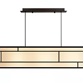Modern Rectangular Pendant Lights With Sleek Metal Frames And Multiple Design Styles 3d model