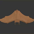 Orange Dragon Inspired Winged Spacecraft With Wide Grid Texture Wings For Aerospace Exploration