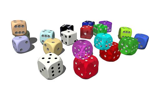 Modern Dice 3d model