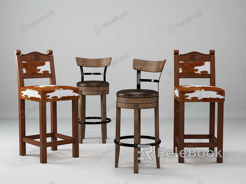 American Bar Chair Solid Wood Bar Chair model