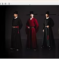Men In Traditional Robes And Hats Standing In Various Colored Attire