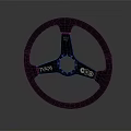 Car Black Steering Wheel With MOMO Brand Three Spoke Design And Sporty Look