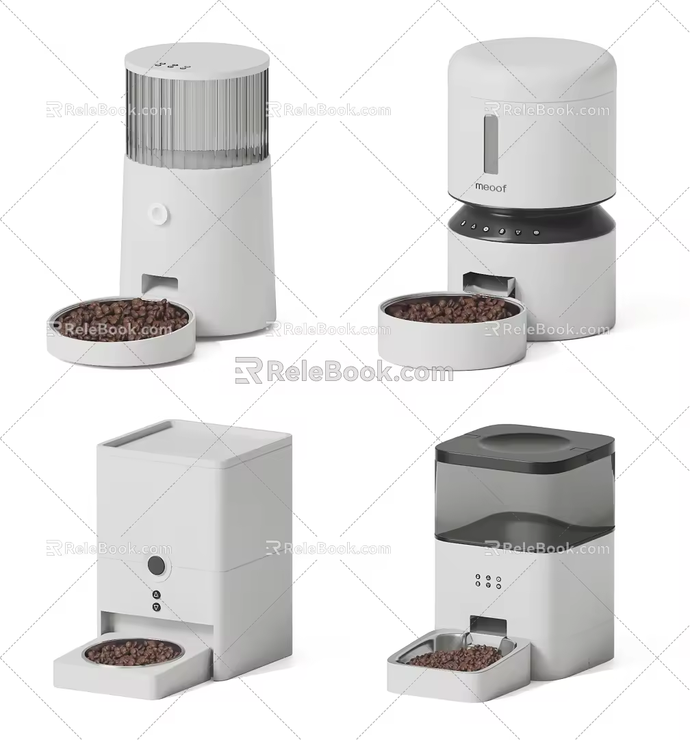 Modern automatic pet feeder 3d model