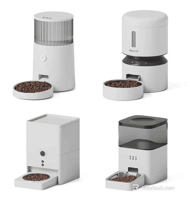 Modern White Household Coffee Essentials Including Grinder Maker And Storage Containers 3d model 