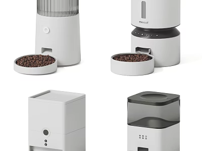 Modern White Household Coffee Essentials Including Grinder Maker And Storage Containers 3d model