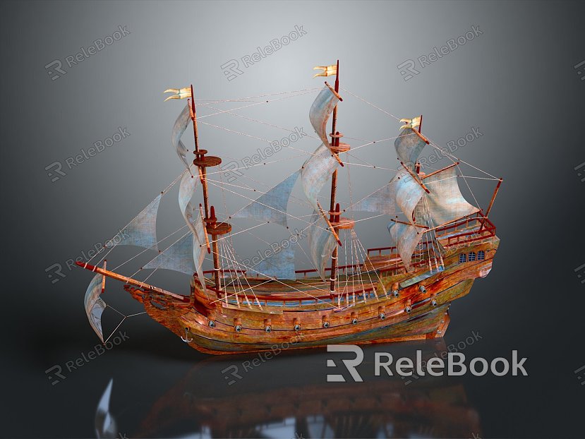 Modern Sailing Cartoon Sailing Small Sailing model