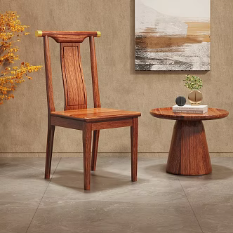 New Chinese Style Dining Chair Leisure Chair 3d model