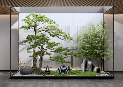 New Chinese Landscape Sits Courtyard Sits 3d model