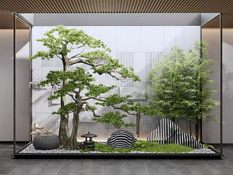New Chinese Landscape Sits Courtyard Sits 3d model