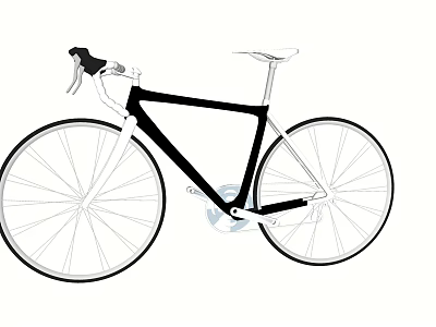 Modern Sleek Road Bicycle With Black Frame Thin Tires And Curved Handlebars 3d model