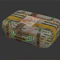 Iron Case With Silver Metal Body Yellow Straps And Label Design