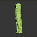 Vibrant Green Wide Leg Pants With High Waist And Stitch Details