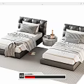 Single bedside table 3d model