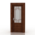 Jianou solid wood door interior door door 3d model