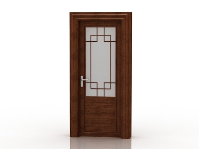 Jianou solid wood door interior door 3d model