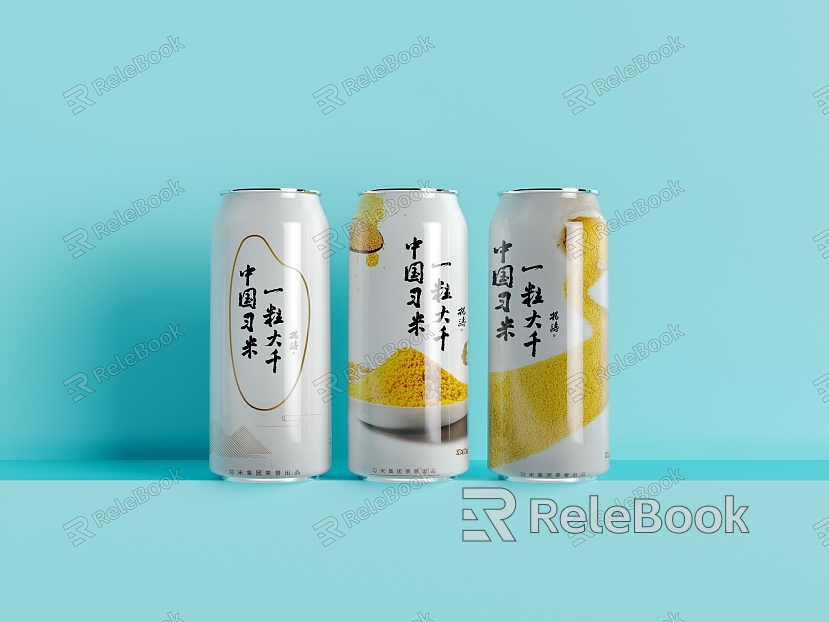 Beverage Juice Cans Wine model