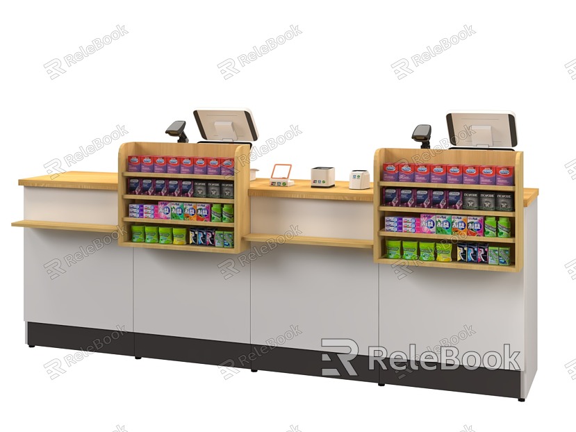 Shelf shopkeeper cashier cashier equipment condom chewing gum model