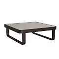 Modern Coffee Table With Sleek Surface And Geometric Black Metal Base Design 3d model