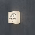 Public Facility Illuminated Sign for Luxuns Hometown with Chinese English Text Year on Gray Wall