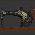 Sewing Machine Old-fashioned Sewing Machine Clothing Machine Realistic 3d model