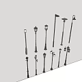 Outdoor Lights With Classic And Modern Designs Black Silver Colors For Garden Decor