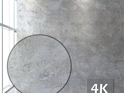 Round Concrete Component Design With Gray Wall Background In 4K Quality 3d model