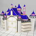 European-style castle 3d model