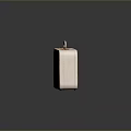 Elegant White Suitcase With Golden Clasps And Handle For Daily Lifestyle Use